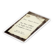 Rustige, oude papieren feestdag voor vrolijk kerst magneet (Linkerzijde)