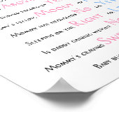 Rustige Oude vrouwen Tales Baby shower Poster (Hoek)