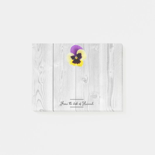 Rustige Paarse en gele Pansy Aangepersonaliseerde  Post-it® Notes (Voorkant)