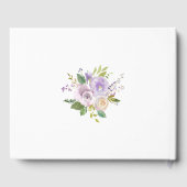 Rustige Paarse Floral Wedding Gastenboek (Achterkant)