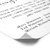 Rustige Paarse herdenkingsgebaar voor Floral Weddi Poster (Hoek)