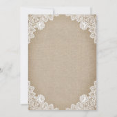 Rustige Paarse Hydrangea Burlap Wedding Kaart (Achterkant)