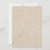 Rustige Paarse Hydrangea Floral Lace Burlap Weddin Kaart (Achterkant)