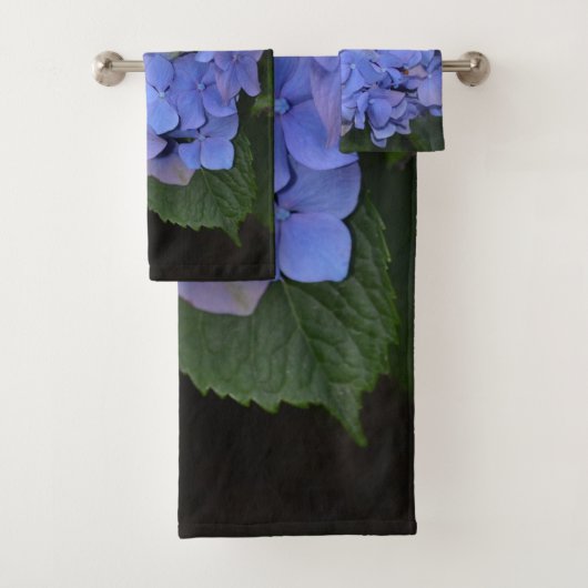 Rustige Paarse Hydrangea macrophylla Bad Handdoek (Insitu)