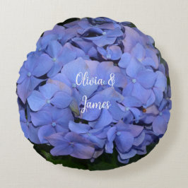 Rustige Paarse Hydrangea macrophylla Rond Kussen