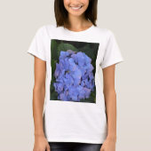 Rustige Paarse Hydrangea macrophylla T-shirt (Voorkant)
