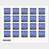 Rustige Paarse Hydrangea macrophylla Vierkante Sticker (Vel)