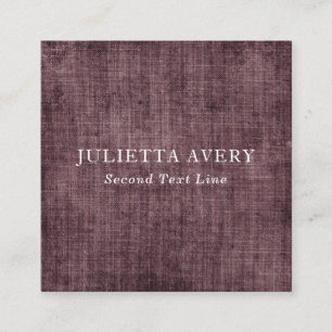 Rustige Paarse textielproducten van linen Professi Vierkante Visitekaartje