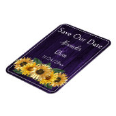 Rustige Paarse zonnebloem bespaart de datum Magnet Magneet (Linkerzijde)