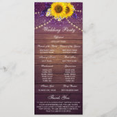 Rustige Paarse zonnebloempel landschuur Programma (Achterkant)