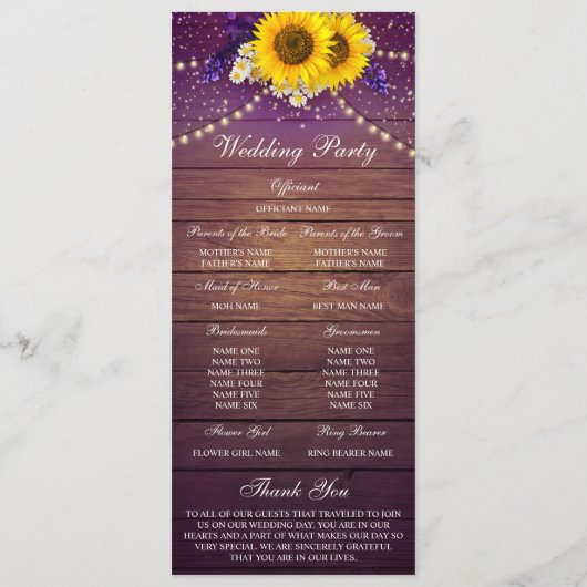 Rustige Paarse zonnebloempel landschuur Programma (Achterkant)