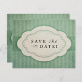 Rustige  pagina Groen bespaart de data Save The Date (Voorkant / Achterkant)