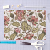 Rustige Paisley-bloem op crèmeachtergrond Tissuepapier (Craft)