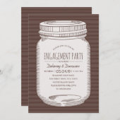 Rustige partij bij de partij Mason Jar Kaart (Voorkant / Achterkant)