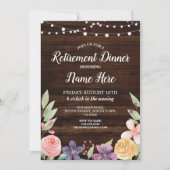 Rustige PARTIJ in ruste houtInvite Kaart (Voorkant)