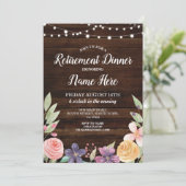 Rustige PARTIJ in ruste houtInvite Kaart (Staand voorkant)