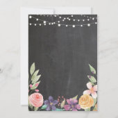 Rustige PARTIJ Retire Chalk Floral Invite Kaart (Achterkant)