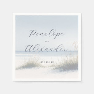 Rustige Pastel Strandgolven Servet