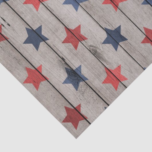 Rustige patriottische houtsterren tissuepapier (Detail)