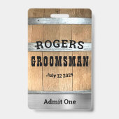 Rustige persoonlijke Bachelorpartij Badge (Achterkant)