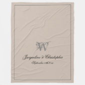 Rustige persoonlijke Pas getrouwd Keepomwille Mono Fleece Deken (Voorkant)