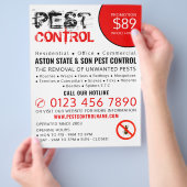 Rustige Pest Control Adverteren Flyer (Hand)
