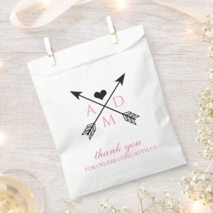 Rustige pijlen Monogram Favor Bag Bedankzakje