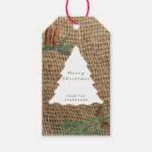 Rustige Pine Forest-kerstboom Cadeaulabel (Voorkant)