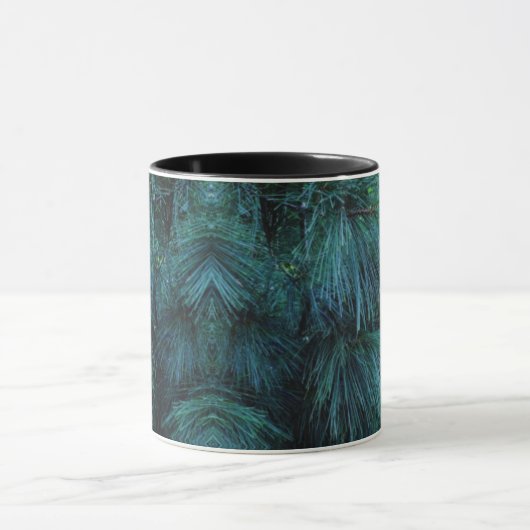 Rustige pinebomen | dennenbos | groene naaldbomen mok (Midden)