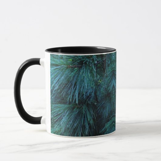 Rustige pinebomen | dennenbos | groene naaldbomen mok (Links)