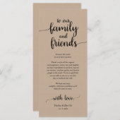 Rustige plaats instelling binnenpartij bedankt kaa programma (Voorkant / Achterkant)