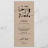 Rustige plaats instelling binnenpartij bedankt kaa programma (Voorkant)