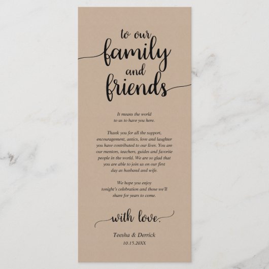 Rustige plaats instelling binnenpartij bedankt kaa programma (Voorkant)