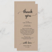 Rustige plaats instelling binnenpartij bedankt kaa programma (Voorkant / Achterkant)