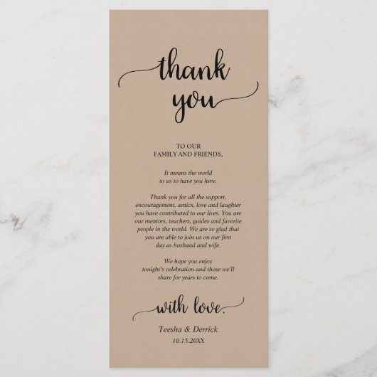 Rustige plaats instelling binnenpartij bedankt kaa programma (Voorkant)