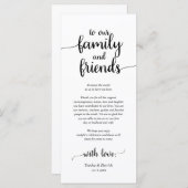 Rustige plaats instelling binnenpartij bedankt kaa programma (Voorkant / Achterkant)