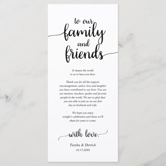 Rustige plaats instelling binnenpartij bedankt kaa programma (Voorkant)