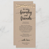 Rustige plaats instelling binnenpartij bedankt kaa programma (Voorkant / Achterkant)