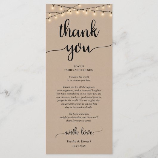 Rustige plaats instelling binnenpartij bedankt kaa programma (Voorkant)