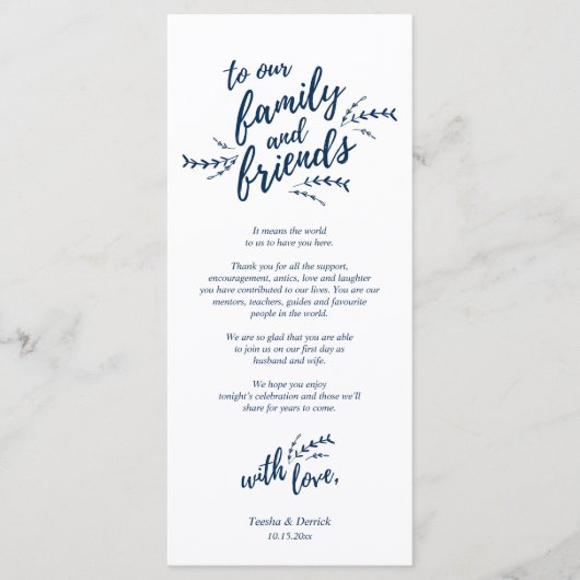 Rustige plaats instelling binnenpartij bedankt kaa programma (Voorkant)