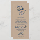 Rustige plaats instelling binnenpartij bedankt kaa programma (Voorkant / Achterkant)