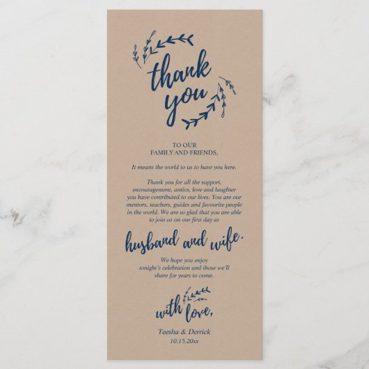 Rustige plaats instelling binnenpartij bedankt kaa programma (Voorkant)