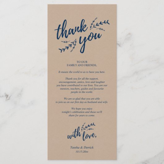 Rustige plaats instelling binnenpartij bedankt kaa programma (Voorkant)