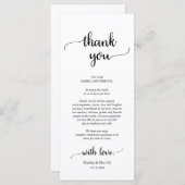 Rustige plaats instelling binnenpartij bedankt kaa programma (Voorkant / Achterkant)