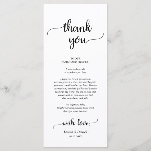 Rustige plaats instelling binnenpartij bedankt kaa programma (Voorkant)