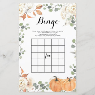 Rustige pompoen Waterverf Bingo Game