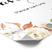 Rustige pompoen Waterverf Favor Sign Poster (Hoek)