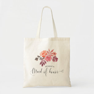 rustige pony's elegant script maid of eremeer tote bag