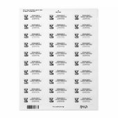 Rustige Professional Monogram Business Etiket (Full Sheet)
