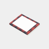 Rustige Pset Red Black Buffalo Check Tartan Post-it® Notes (Schuin)